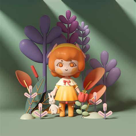 Flower and girl on Behance 3d Character, Character Design, Kids Clay ...