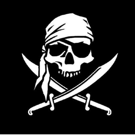 Pirate Skull Personalized Custom Car Stickers Stylish Motorcycle Vinyl Decals Black/Silver-in ...