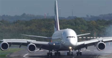 Airbus A380 Performs Incredible CROSSWIND LANDING! - Muscle Cars Zone!