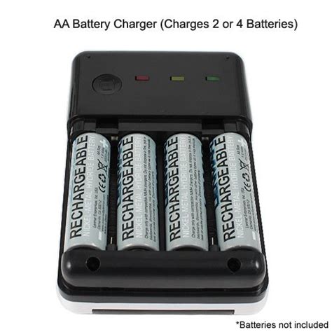 AA and AAA Solar Battery Charger - Charge Your Batteries Via USB or Sun ...