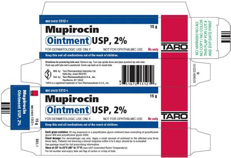 Mupirocin - FDA prescribing information, side effects and uses