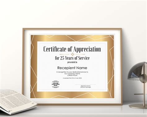 Certificate Of Years Of Service Template : Scouting Years Of Service Award Certificate Template ...