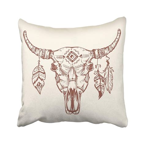 BPBOP Skeleton Aztec Tribal Buffalo Skull Tattoo Dead Animal Cow Totem ...