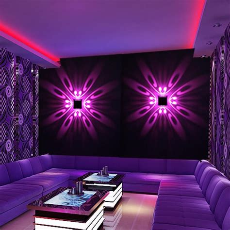 Mural Luminaire Background LED Wall Mounted Projection Colorful Lamp for Home Hotel KTV Bar in ...