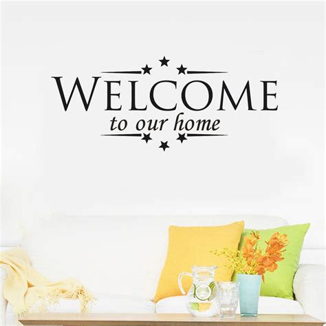 Welcome To Our Home Removable Mural Wall Stickers Wall Decal Room Home Decor-in Wall Stickers ...