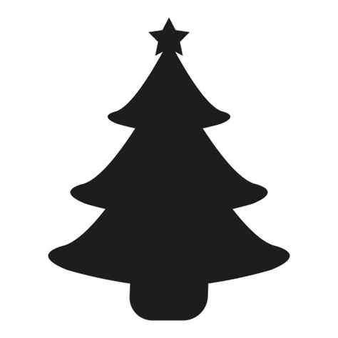 Christmas tree silhouette - Transparent PNG & SVG vector file