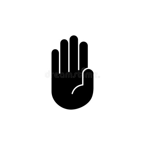 Hand Icon . Hand Vector Icon, Palm Stock Vector - Illustration of ...