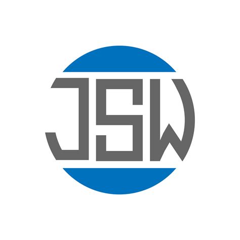 JSW letter logo design on white background. JSW creative initials circle logo concept. JSW ...