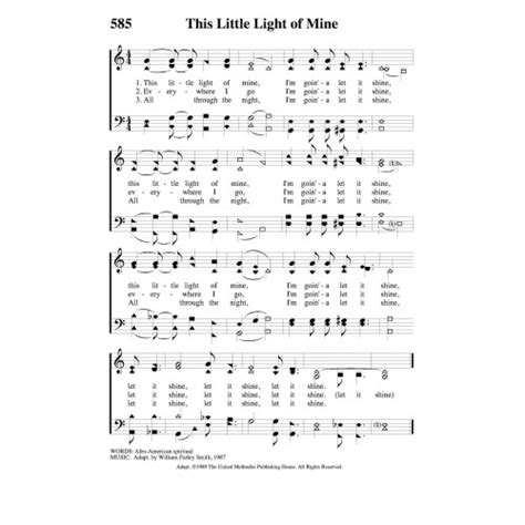 This Little Light Of Mine Hymn Sheet Music | Shelly Lighting