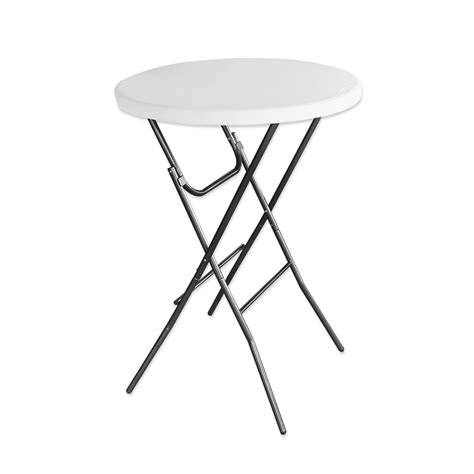 Gnomiya 32in High Top Table, Cocktail Table Granite White, Portable ...