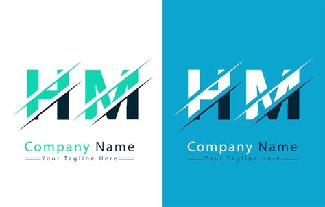 Premium Vector | Hm letter logo vector design template elements