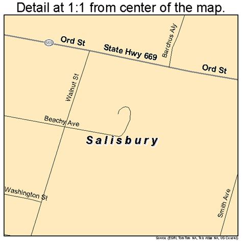 Salisbury Pennsylvania Street Map 4267584