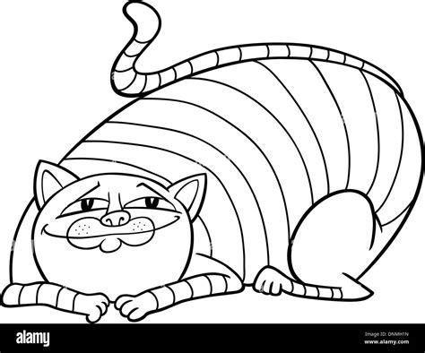 Tabby fat cat cartoon hi-res stock photography and images - Alamy