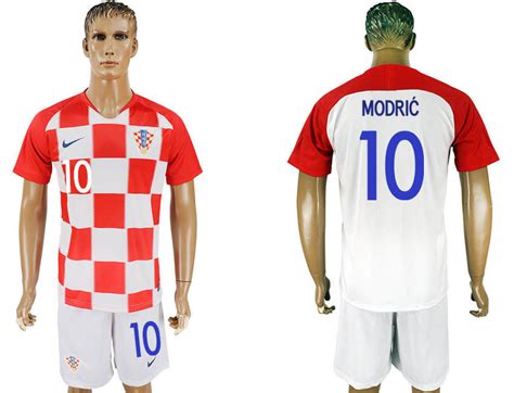 Croatia 10 MODRIC Home 2018 FIFA World Cup Soccer Jersey