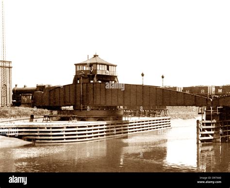 Selby Canal Railway Bridge early 1900s Stock Photo - Alamy