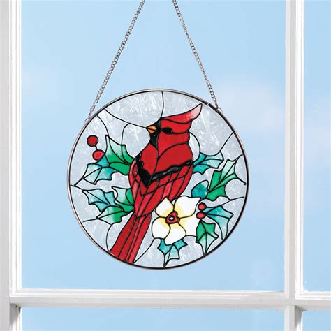 Cardinal Suncatcher - Cardinal Stained Glass - Dream Products