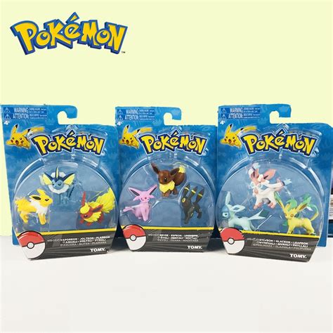 Pokemon Go Eevee Evolution Family Action Figure Toys(3-Pack) - 2" - The World of Pokémon