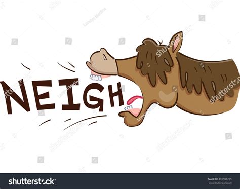 Illustration Horse Neighing Stock Vector (Royalty Free) 410501275 ...