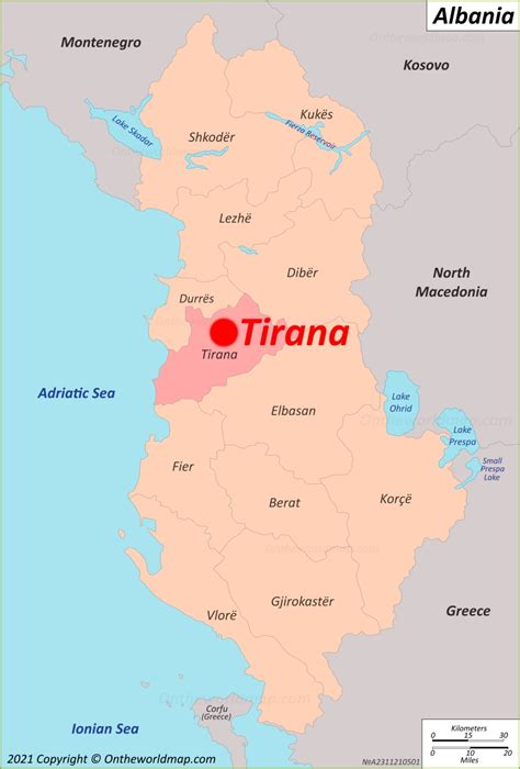 Tirana Map | Albania | Detailed Maps of Tirana