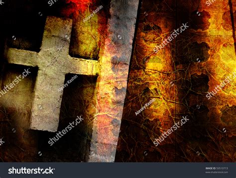 Christian Cross On Abstract Background Stock Illustration 59510713 ...