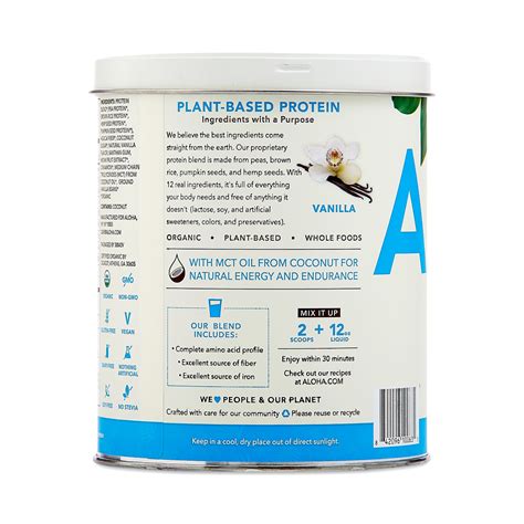 Vanilla Protein Powder by Aloha | Thrive Market