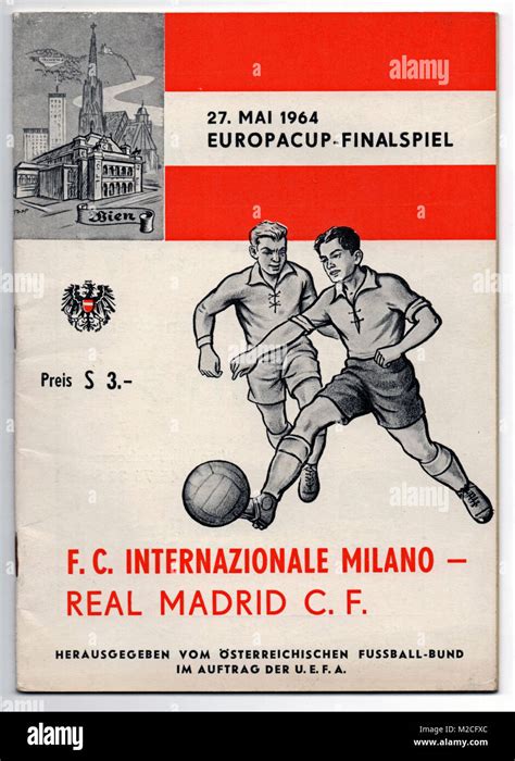 Football Programme: European Cup Final 1964, Inter Milan v Real Madrid ...