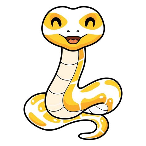 Cute albino ball python snake cartoon 21429062 Vector Art at Vecteezy