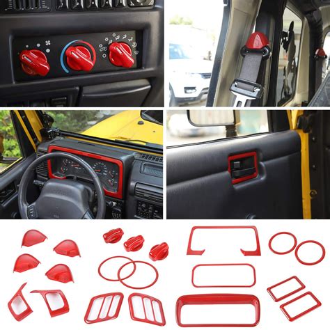 Full Set Interior Decoration Trim Kit For Jeep Wrangler TJ 1997-2006 – OffGrid Store