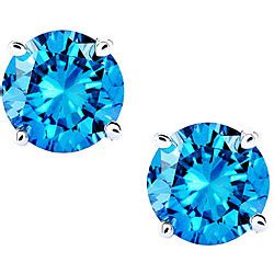 Fancy Diamonds: Blue Diamond Earrings