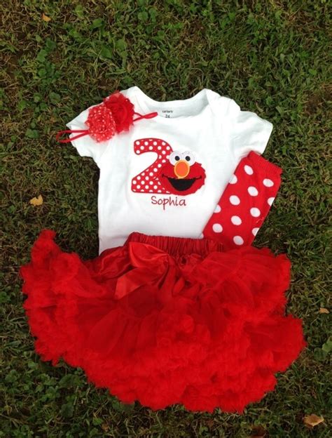 Items similar to Red Elmo birthday outfit -1st 2nd birthday elmo shirt ...