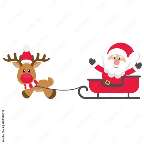 Santa Sleigh Cartoon