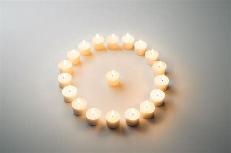 Premium AI Image | candles arranged in the shape of a peace symbol