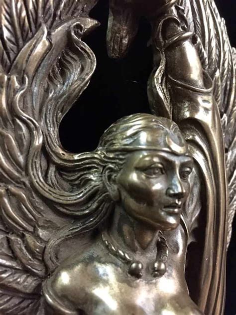 Celtic War Goddess Morrigan 13" Cold Cast Bronze Statue ⋆ Celtic Jackalope