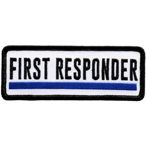 Hot Leathers First Responder Blue Line Biker Patch