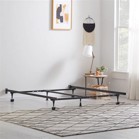 Rest Haven Universal Metal Adjustable Bed Frame with Wheels, Twin - Cal ...