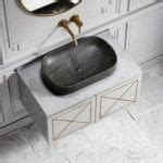 Pietra Grey Marble Muse Freestanding Stone Bath 1700 mm - LUSSO