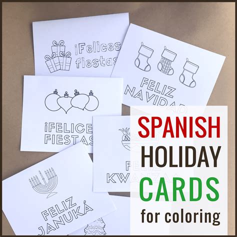 Free Printable Christmas Cards in Spanish (With Other WInter Holidays ...