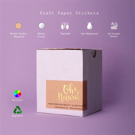 Decorate your Kraft Paper Stickers online with us. Printed in rich and ...