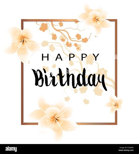 Happy Birthday Flowers Card Stock / Happy Birthday Flowers Greeting Card Template Stock Vector ...