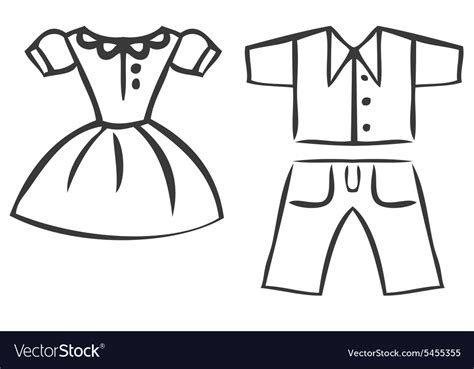 Set of cartoon clothes Royalty Free Vector Image