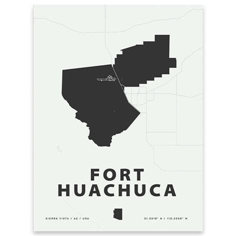 Home Base Maps - Fort Huachuca Map Print - Military & First Responder Discounts | GOVX