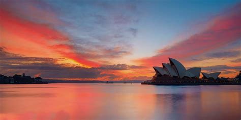 Vivid Sunrise Over Sydney Opera House, Sydney, NSW, Australia — Steemit | Sydney opera house ...