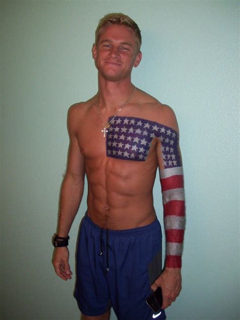 Cool american flag tattoo on chest and arm Dr Woo, Cool American Flag ...