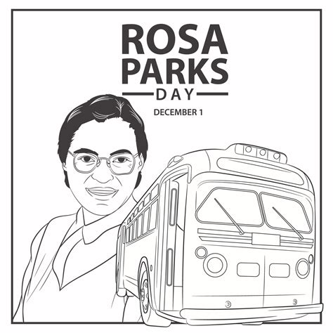 Sketch for Rosa Parks day , an American activist. 14323243 Vector Art at Vecteezy