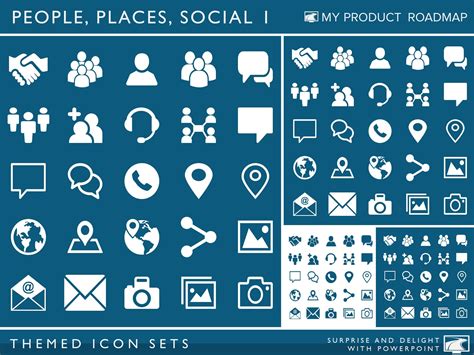 People, Places & Social | PowerPoint Icon Sets | My Product Roadmap