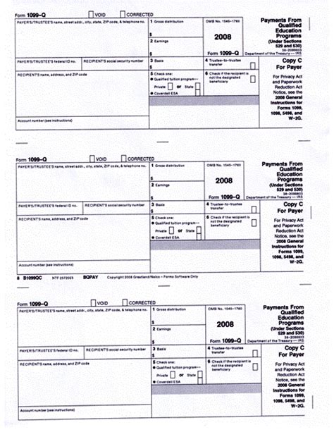 Form 1099-Q Payer Copy C