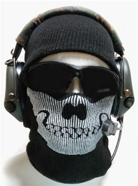 Derkang Ghost Skull Black Mask - New Call Of Duty COD MW2 Ghost Skull ...