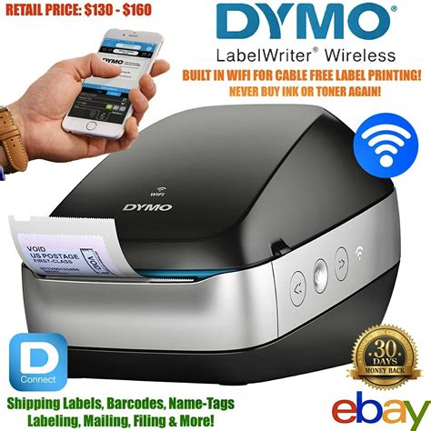 DYMO LabelWriter Wireless Thermal Label Printer Wi-Fi Barcode Shipping Office - Label Makers