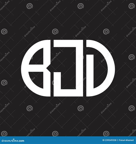 BJD Letter Logo Design on Black Background. BJD Stock Vector ...