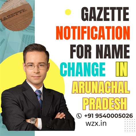 Gazette Notification For Name Change in Arunachal Pradesh in New Delhi | ID: 2852533022055